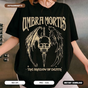 Umbra Mortis SVG PNG, Crescent City Inspired Png, Hunt Athalar, Lord Of Lightning, Ruhn Danaan Graphics, Retro Bookish Merch, Sarah J Maas