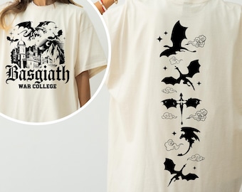 Escuela de Guerra Basgiath PNG, Jinete de Dragón Vintage PNG, Cuadrante de Jinetes del Cuarto Ala, Merchandising de Libros de Moda, Literario, Camiseta del Cuarto Ala de Dos Caras PNG