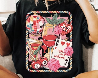 Western Wild Card PNG, Retro Coquette Cowgirl Sublimation Design, Trendy Country Collage PNG, Cherry Aesthetic Western Shirt PNG