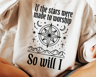 If The Stars Were Made To Worship PNG SVG, Inspirational Faith Scripture, Christian Bible Verse Worship Design, Religious Christian PNG
