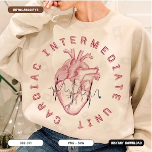 Cardiovascular Nurse PNG SVG, Heart Anatomy Png, Cardiac Nurse Svg, Cardiac Intermediate Unit Nurse Shirt, Nursing Student, Heart Nurse Svg
