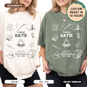 Benutzerdefinierte Lager Junggesellinnenparty SVG, Vintage Camping Bachelorette Shirt PNG, Retro Berg Braut Png, Camp Themed Bach Wandern Brautparty
