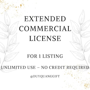 Extended POD Commercial License for This Listing Only