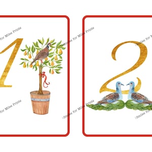 Cartes mémoire 12 jours de Noël