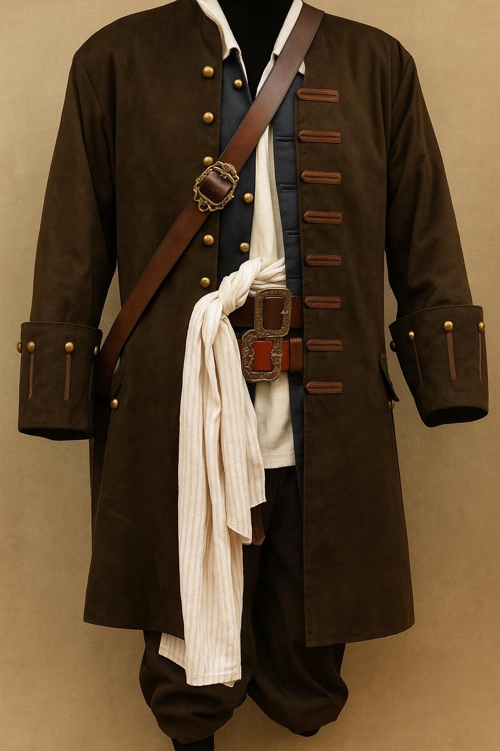 Cappotto Giacca Capitano Hector Barbossa - Pirati Dei Caraibi - Costume Cosplay Halloween