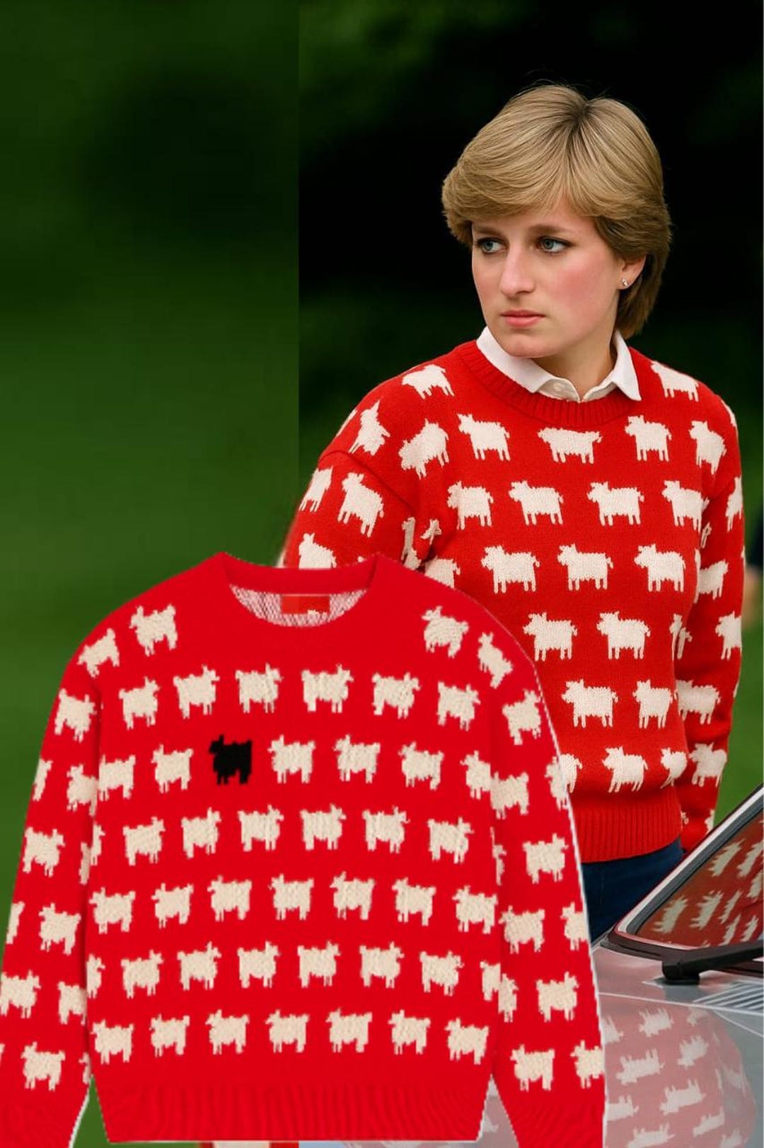 ANSETT KNITWEAR 赤 ゴルフ・セーター⭐︎ヴィンテージ サイズ：L ST ANDREWS セントアンドリュース カシミヤ ニットセーター