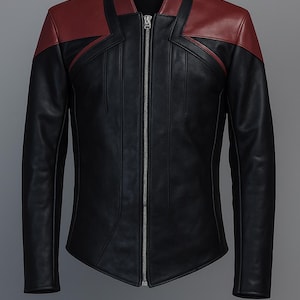 Star Trek William Riker Jacket | Picard Season 3 Real Leather Jacket | Starfleet Uniform Style Cosplay Outerwear