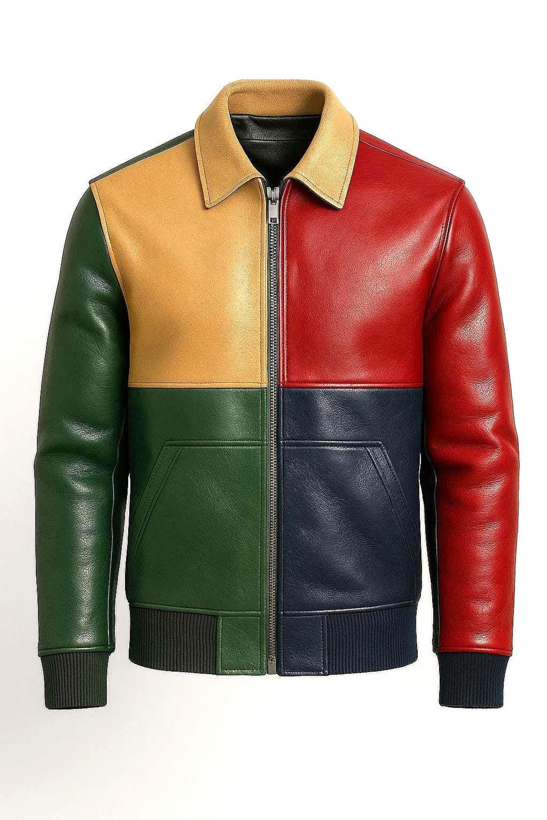 ジャケット・アウター Handmade Patchwork Leather Bomber Patchwork Leather Bomber Free Shipping - The Vintage Twin