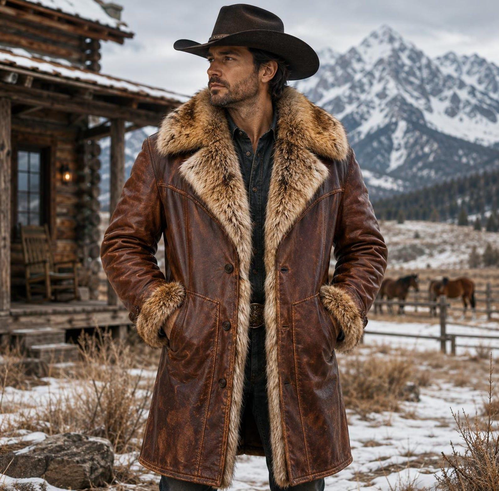 Cowboy Winter Coat - Etsy