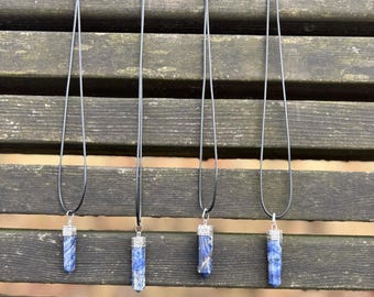 Natural Sodalite Necklace – Handmade Healing Crystal Pendant for Clarity, Truth & Inner Peace