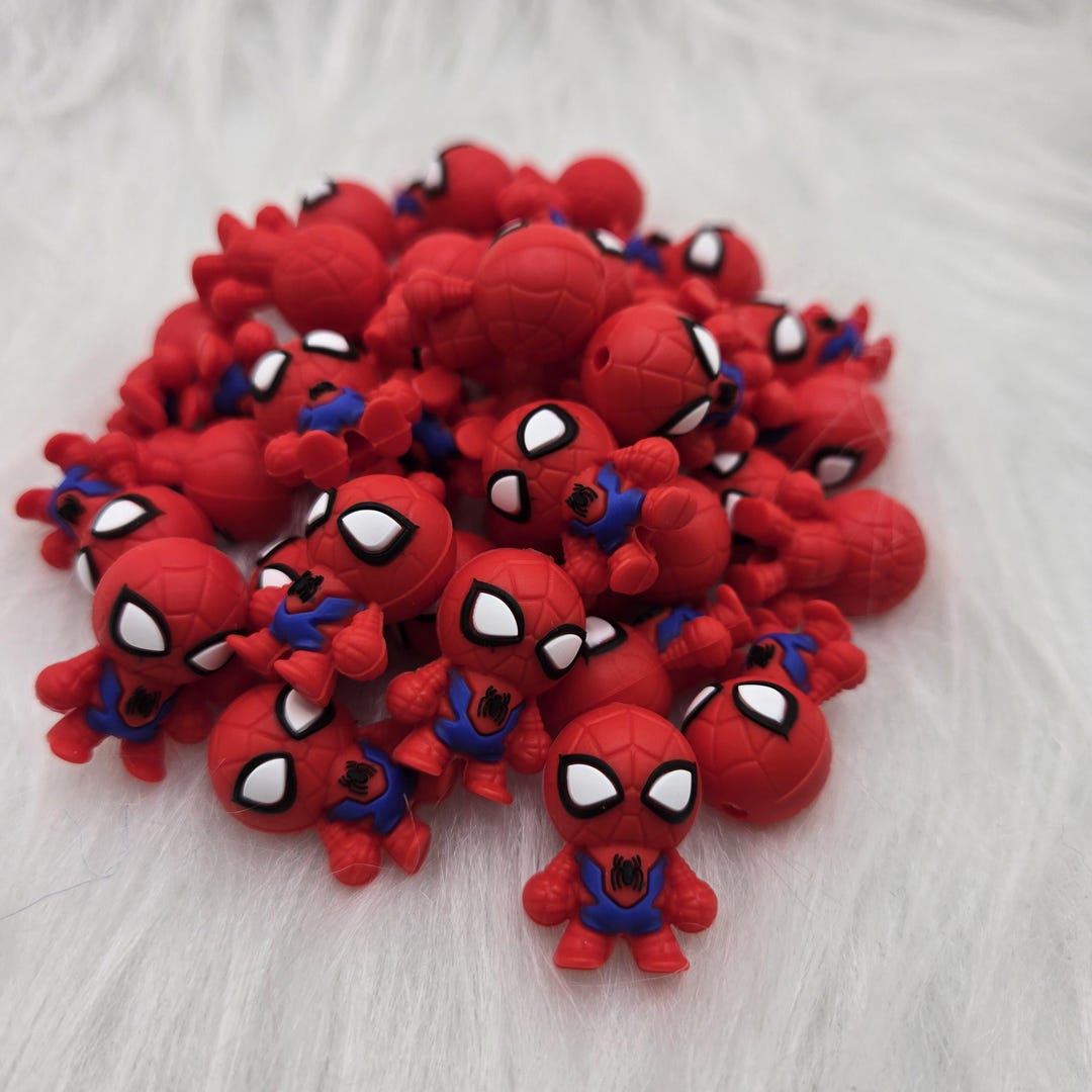 SUNNYCLUE 1 Boîte De 12 Perles Focales En Silicone Rose Double Face En Forme De Fleur De 20 Mm Pour Stylos, Porte-clés, Cordon