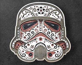Stormtrooper Mandala Wood Art