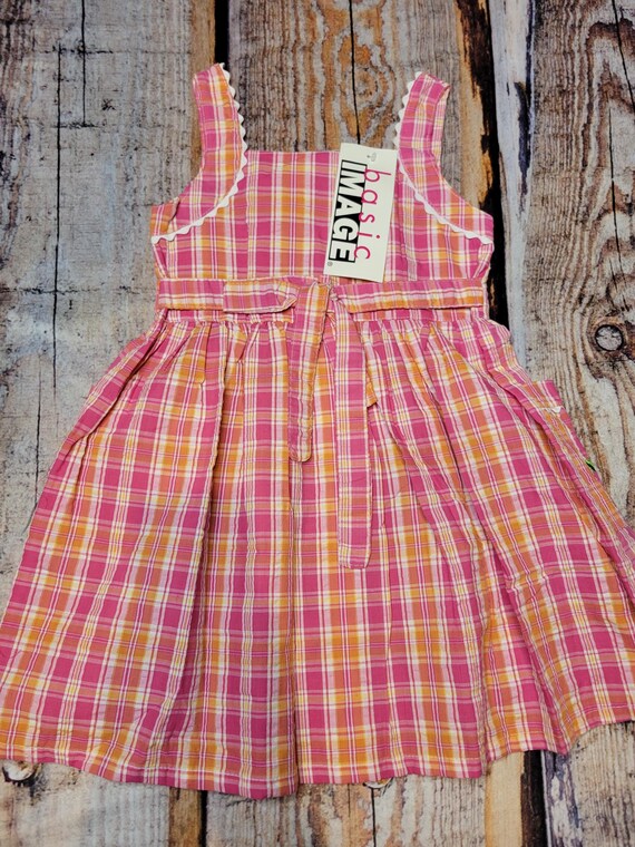 Vintage Basic Image new children's plaid dress wi… - image 3