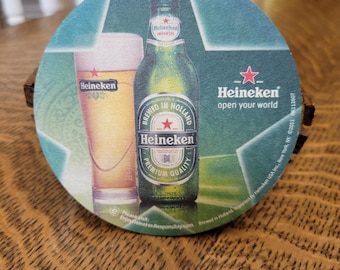 Vintage Heineken cardboard bar coasters (1)