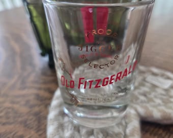 Vintage 1956 Old Fitzgerald Kentucky Bourbon Glass Proof Selector Jigger