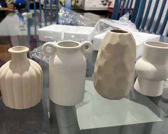 Modern Minimalist Ceramic Vase Flower Vases For Boho Home Accent Natural Decor for Living Room