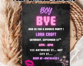 Editable Breakup/Divorce Party Invitation Template (5x7, Digital Download, Canva)