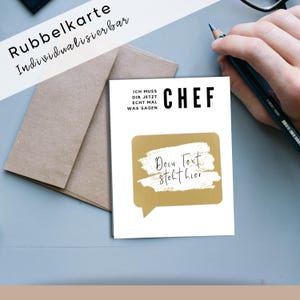 Postkarte Rubbellos | Karte | Rubbelkarte |  DIN A6 | Zum freirubbeln | Geschenk | individualisierbar