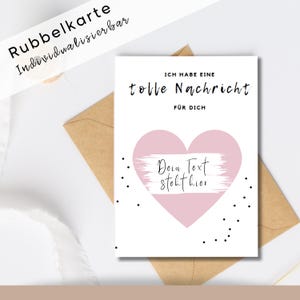 Postkarte Rubbellos | Karte | Rubbelkarte |  DIN A6 | Schwangerschaft | Trauzeugin I Trauzeuge I Geschenk | individualisierbar