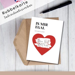 Postkarte Rubbellos | Karte | Rubbelkarte |  DIN A6 | Geschenk | Gutschein I Kollege I Freund I Freundin I individualisierbar