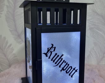 Lanterna nata sul carbone, estrazione mineraria, area della Ruhr, luce fredda a LED
