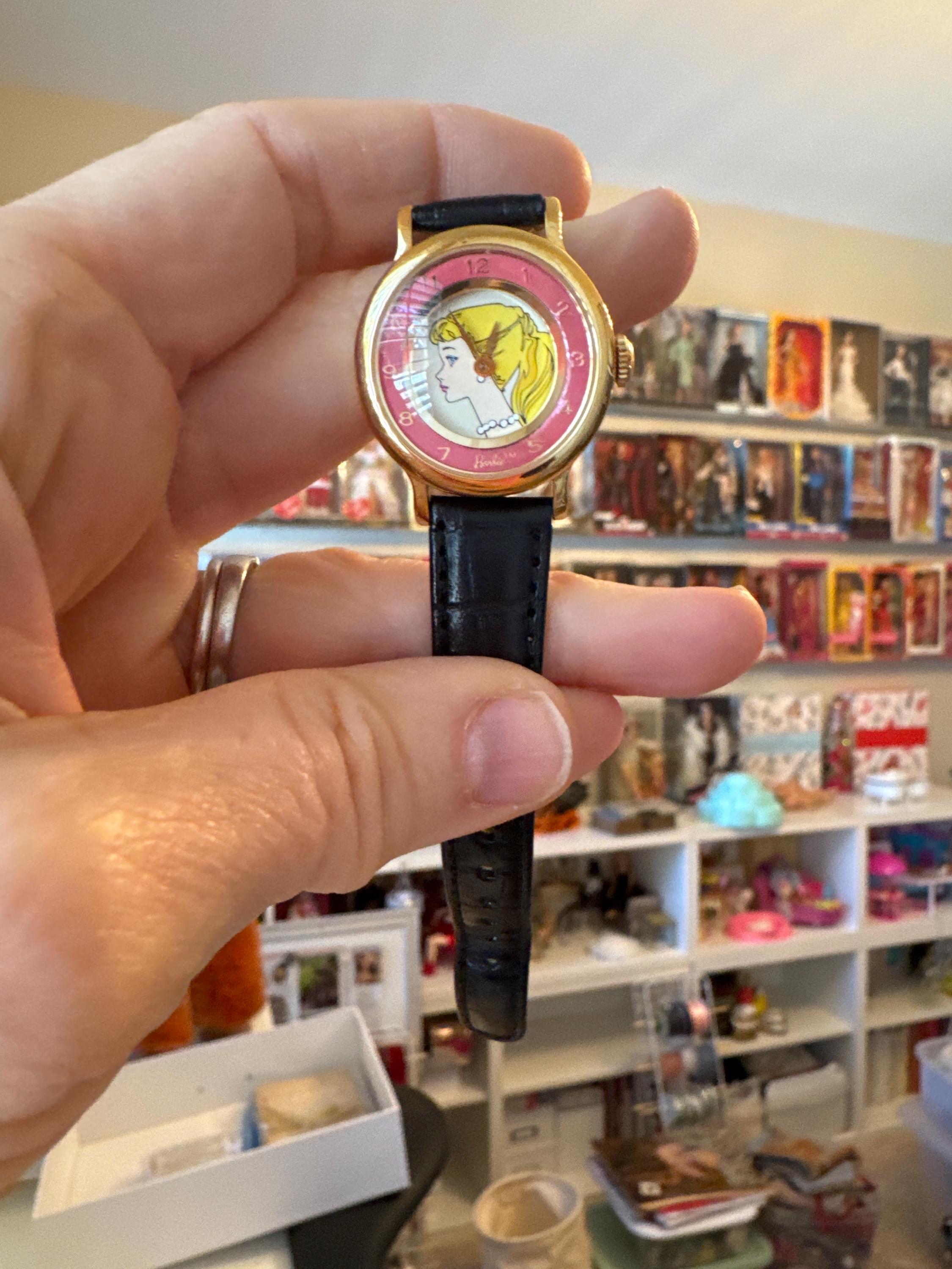 Barbie Vintage 1994 Official “Pretty & Pink” Watch—#04712/20,000. By Fossil Fossil Pretty and Pink Barbie Watch 1994 – Doll Peddlar main image 2