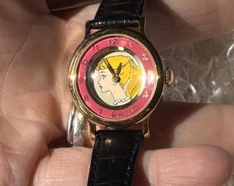 Vintage Barbie Watch Fossil Pretty In Pink 1994 Needs Battery Limited Edition