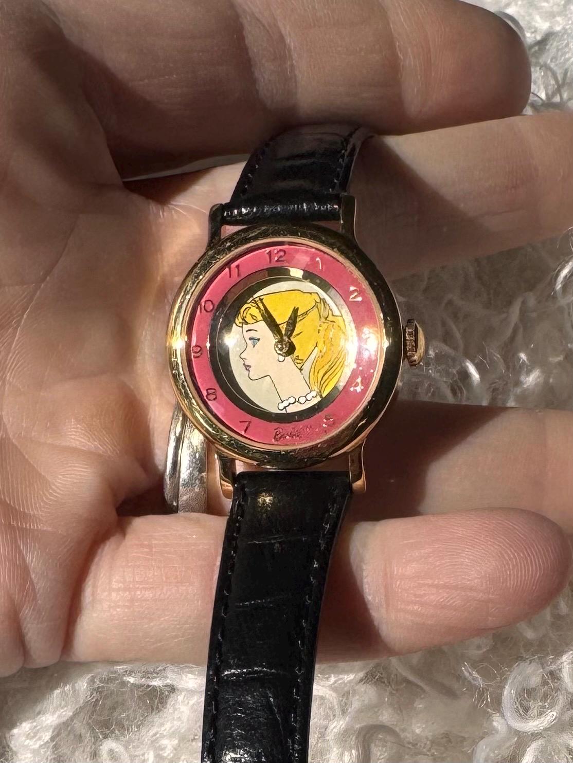 Vintage Barbie Watch Fossil Pretty in Pink 1994 Needs  display picture 2