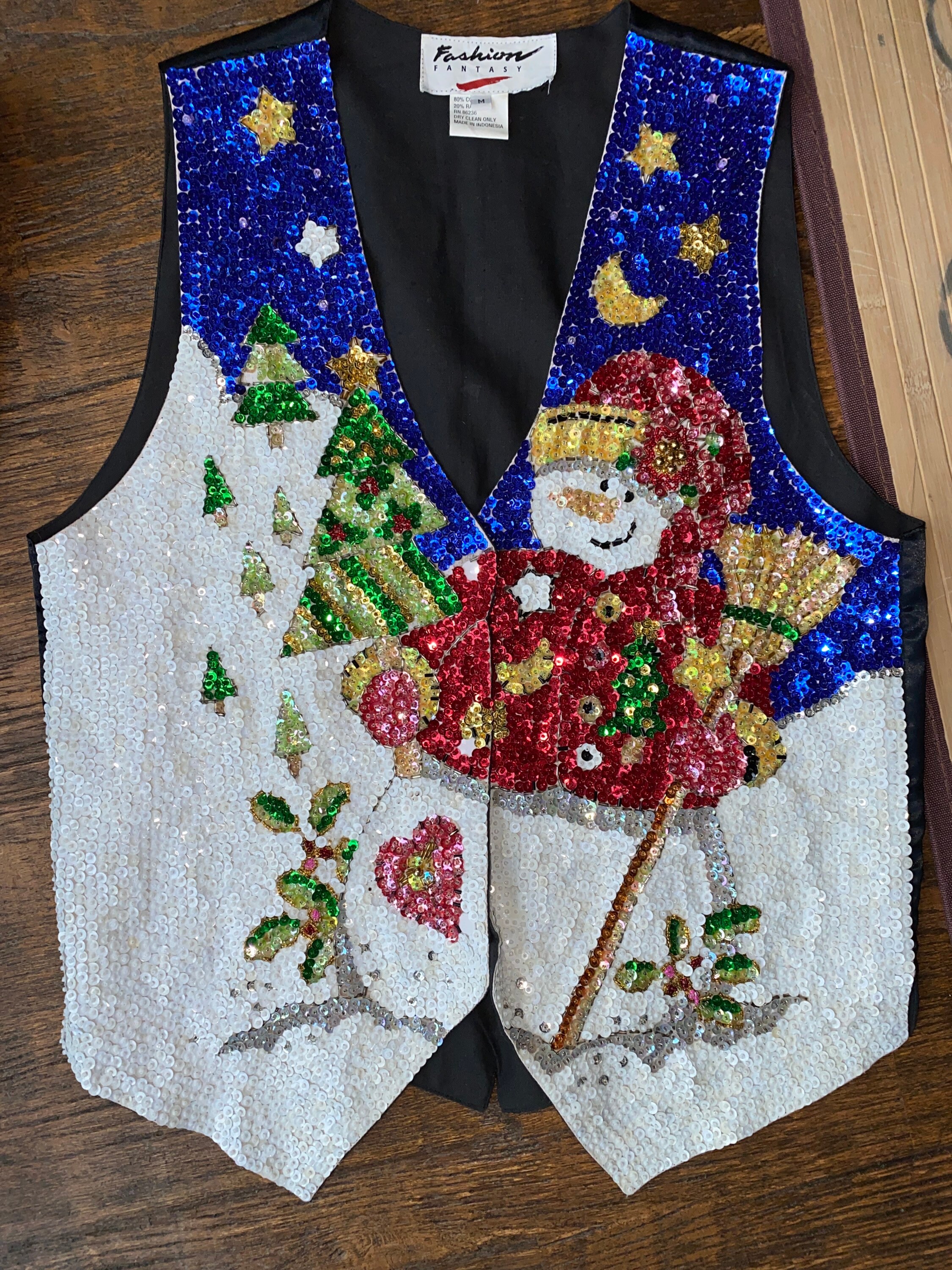 Two Vtg Beaded Christmas Vests Heavily Bedazzled Men Women Mom Etsy