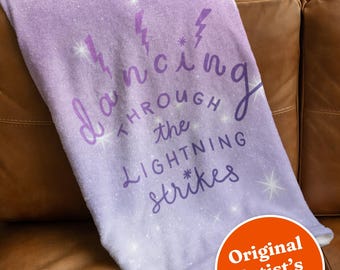 Opalite Blanket: Dancing Through the Lightning Strikes, Cozy Showgirl Throw Blanket