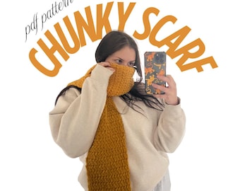 Patrón de bufanda gruesa de crochet para principiantes (patrón PDF)