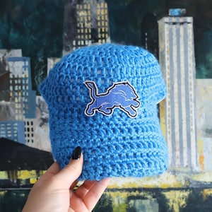 Crochet Baseball Hat Detroit Football