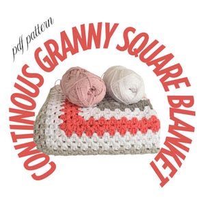 Crochet Granny Square Blanket PDF Pattern | Make a Granny Square Crochet Blanket Beginner Friendly Pattern | Video Tutorial Included!