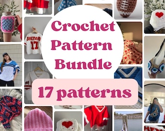 Crochet Pattern Bundle | 17 Easy PDF Patterns (Instant Download)