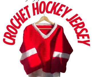 Crochet Hockey Jersey Pattern | Custom NHL Team Colors | PDF Download