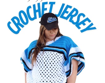 Patrón PDF de camiseta de fútbol a crochet: Colores de equipo personalizables