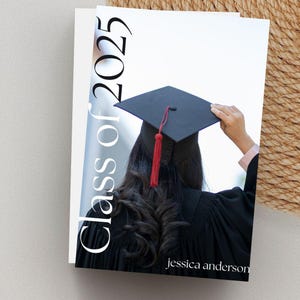 Class of 2025 High School Graduation Announcement, Graduation Party Invitation, Customizable Canva Template Grad Party Invite