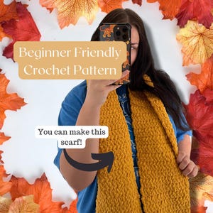 Beginner Friendly Crochet Scarf Pattern, Crochet Scarf Pattern Single Crochet Scarf DIY Pattern Easy To Make