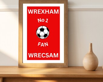 Tifoso di calcio / Arte calcistica / Stampa artistica The Racecourse Ground / Arredamento per la casa / Arte murale Wrexham / Wrexham Afc / Stampa di calcio