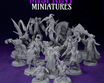 Pacote de Miniaturas com Defeitos de Impressão | Tamanhos e defeitos variados | Sorteio de Miniaturas para D&D, RPG, TTRPG e Jogos de Guerra