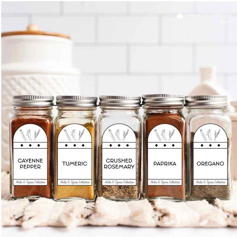 Printable Herb and Spice Pantry Labels | for Organization and Kitchen