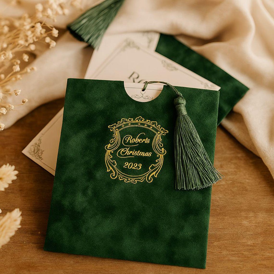 Custom Velvet Wedding Invitations With Envelopes, 100pcs Personalized ...