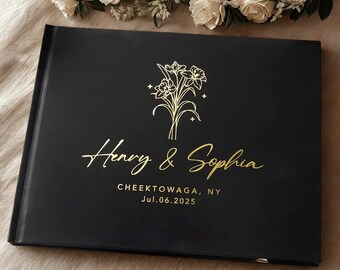 Libro de firmas de boda personalizado, libro de firmas Polaroid, detalles de boda, aniversario, recepción, libro de regalos de boda