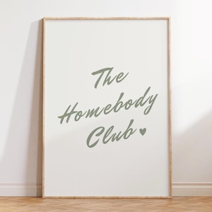 The Homebody Club Print  Neutral Wall Decor Trendy Printable Art Trendy Wall Art Prints Minimalist Living Room Decor Bar Cart Print DIGITAL