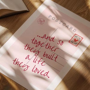 Póster de postal vintage: arte romántico para pared, imprimible para San Valentín, impresión moderna para dormitorio (descarga digital) imagen 6
