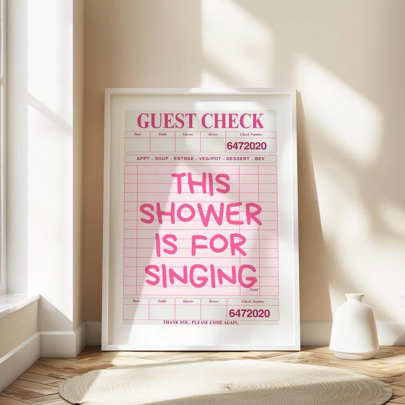 Diese Dusche ist zum Singen Badezimmer Druck Lustige Toilette Trendige