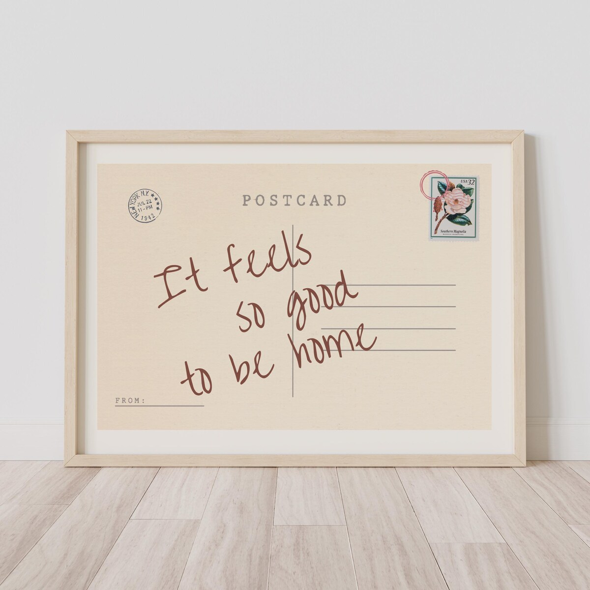 It Feels so Good to Be Home Vintage Post Card Poster Trendy Horizontal Print Apartment Wall Art Cute Girly Retro Wall Art DIGITAL - Etsy