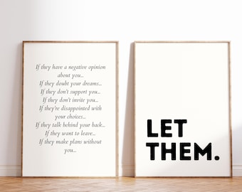 Let Them Quote Art Print: Motivational Affirmation Decor (Digital Download)
