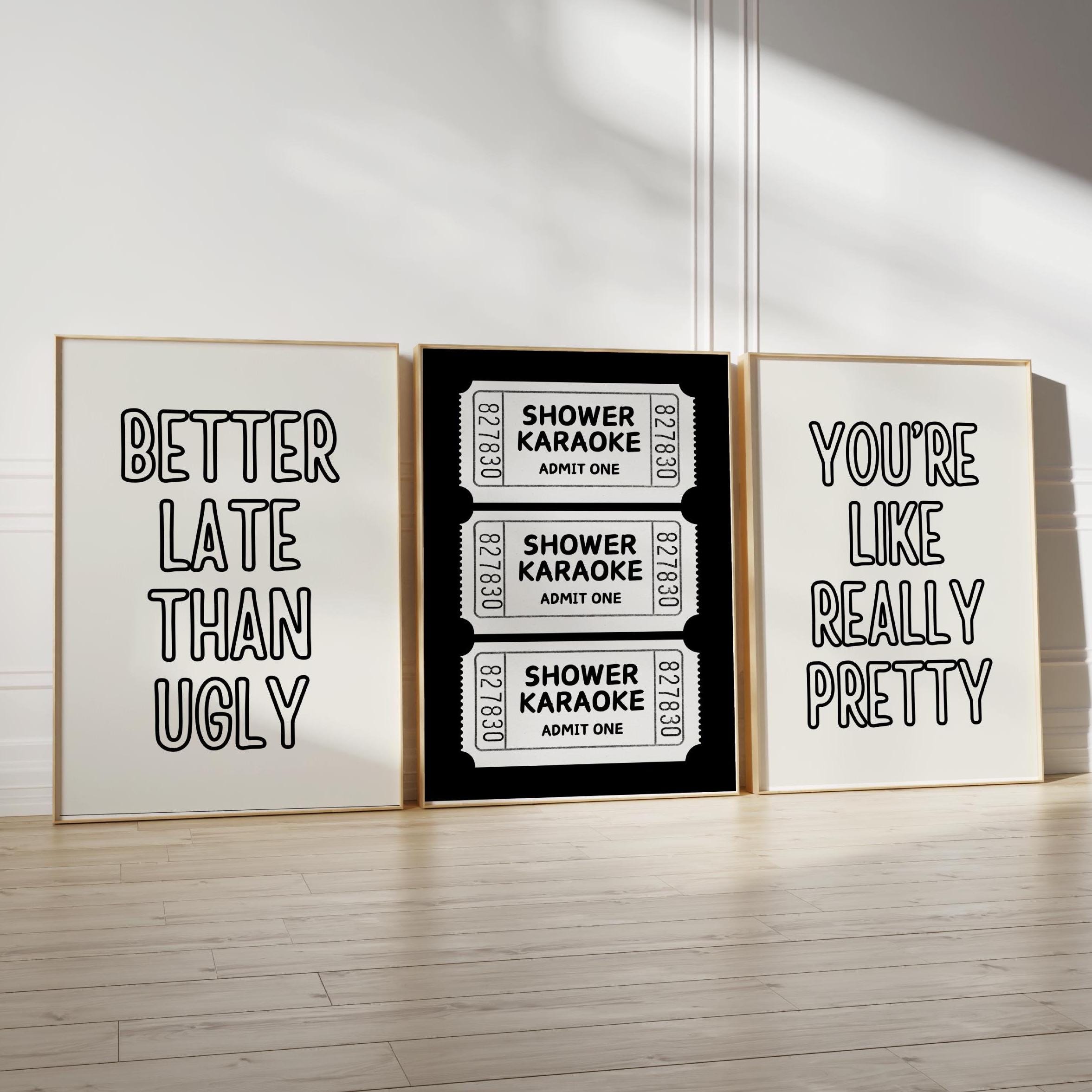 Funny Bathroom Quote Print Set: Trendy Toilet Art (Digital Download)
