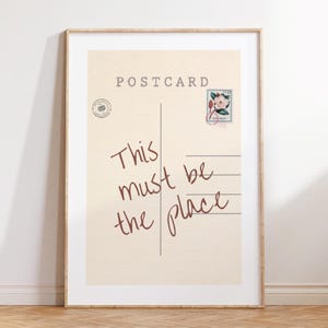 Questo deve essere il posto, stampa cartolina vintage, poster, stampa retrò alla moda, arte murale per appartamento, carina arte murale retrò per ragazze DIGITALE